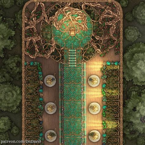 Elven Throne Room Dndmaps Dnd World Map Fantasy Map Dungeon Maps