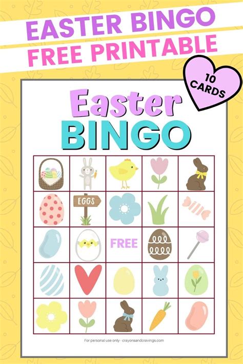 Free Printable Easter Bingo Game Cards For Kids
