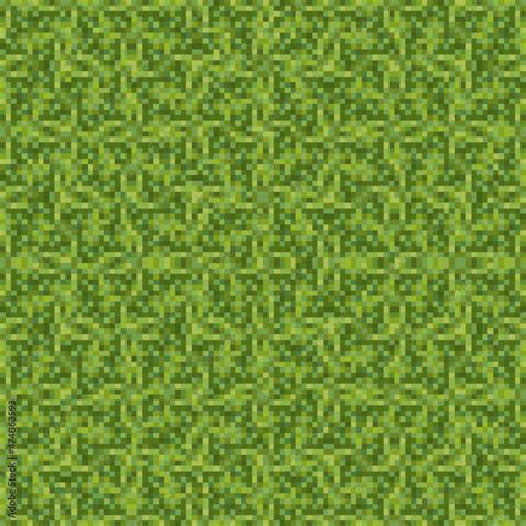 Pixel Art Grass Background Seamless Texture Backdrop Green Square