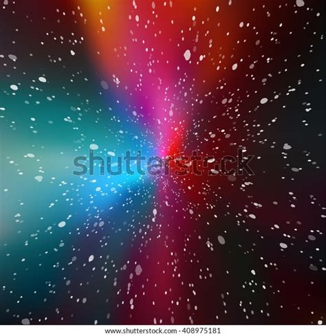 Colorful Cosmic Background Light Shining Stars Stock Vector Royalty