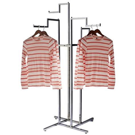 Clothes Rail Display Stand 4 Stepped Arms Shop Fittings Supplies