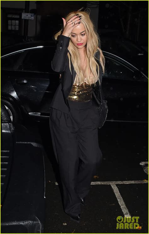 Rita Ora Narrowly Escapes A Wardrobe Malfunction In Gold Bustier Photo 3520353 Photos Just