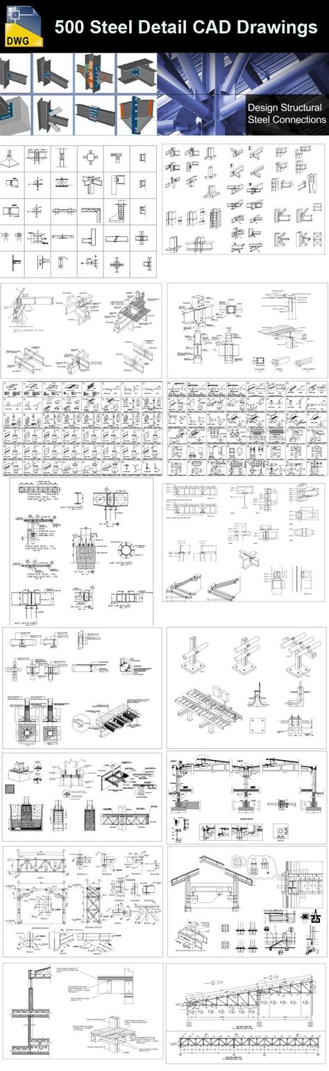 Steel Structure Details Cad Drawings Printable Templates Free