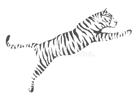 Tribal Tiger Jump Stock Vector Illustration Of Decoration 26503166
