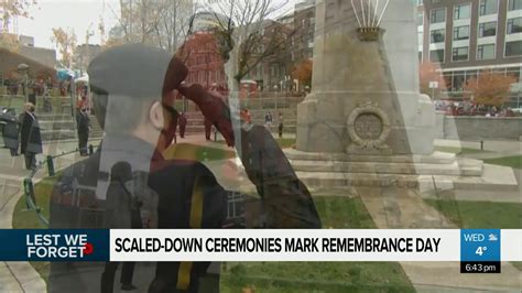 Scaled Down Ceremonies Mark Remembrance Day Youtube