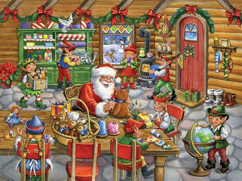 Santas Workshop 550 Pieces Vermont Christmas Company Puzzle Warehouse