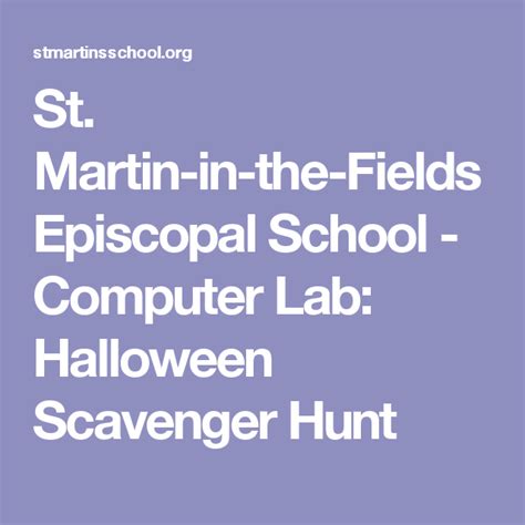 St Martin In The Fields Episcopal School Computer Lab Halloween