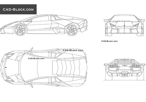 Lamborghini Side View Drawing
