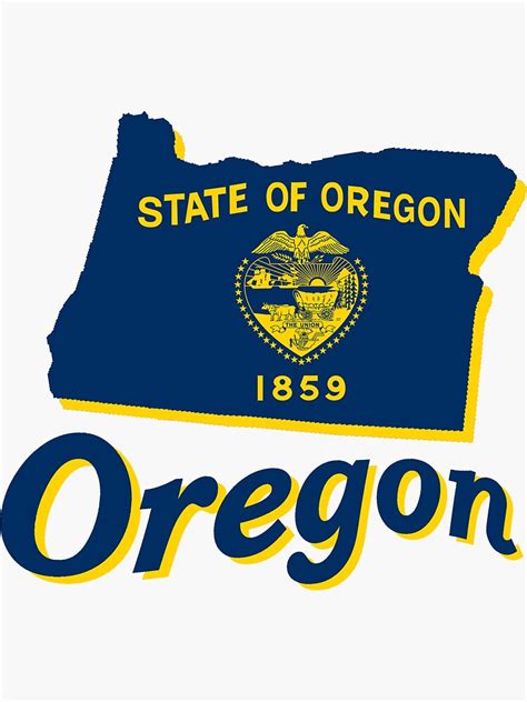 Oregon State Flag Sticker By Peteroxcliffe Redbubble