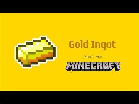 Minecraft Gold Ingot Pixel Art