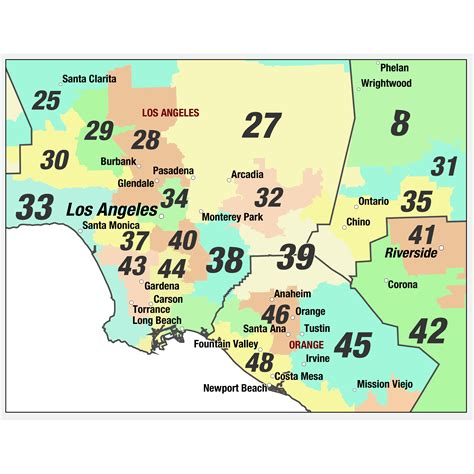 California Congressional Districts Wall Map - The Map Shop