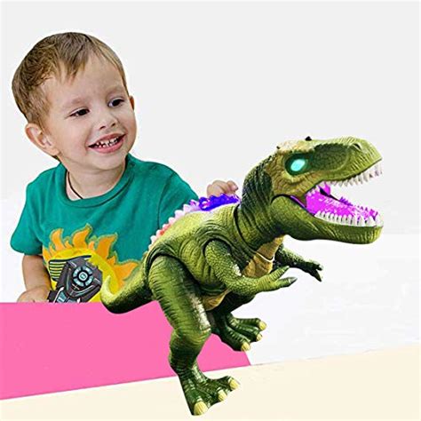 Wishtime Remote Control Dinosaur Electrictoy Kids Rc Animal Toys Led