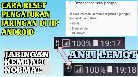 Cara Reset Pengaturan Jaringan Di Hp Android SAMSUNG YouTube