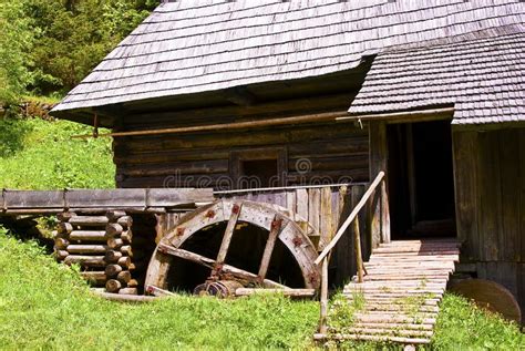 Old Wooden Water Mill Stock Image Image Of Color Retro 15050977