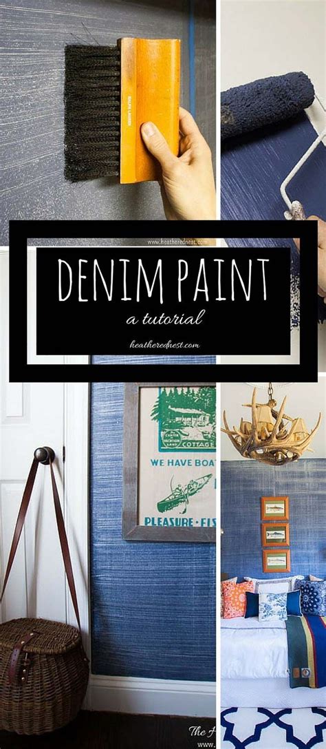 Denim Paint Faux Finish The Look Of Wallpaper For 110 The Price Diy Wall Painting Faux