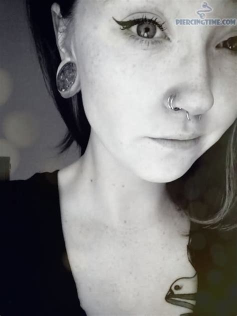 Nose Piercing Hoop Double Nose Piercing Two Nose Piercings