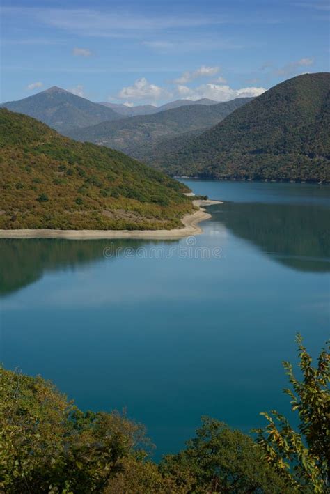 Azure Lake Surrounded With Green Mountains Stock Photo Image Of Lake