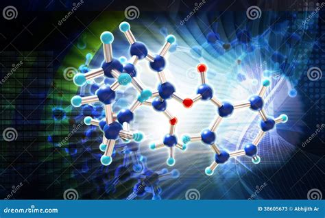 Molecules Stock Illustration Illustration Of Microscope 38605673