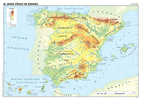 Blog De Ciencias De 6º Mapa Físico Relieve En España