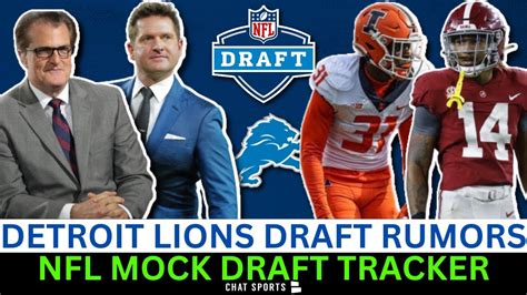 Detroit Lions Mock Draft Tracker Ft Mel Kiper Jr Todd Mcshay Espn Pff Cbs Sports And Nfl