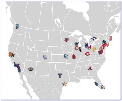 Printable Map Of Mlb Stadiums Printable Maps