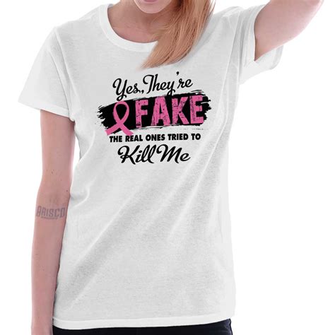 Fake Boobs Real Ones Tried To Kill Me T Graphic T Shirts For Women T
