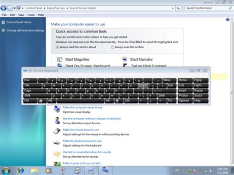 How To Use The On Screen Keyboard In Windows 7 Dummies