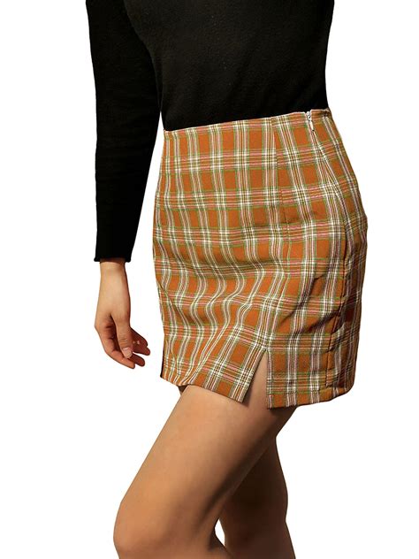 Organic Cotton Skirts For Women Women Girl Hot High Waist Zip Side Split Party Holiday Pencil