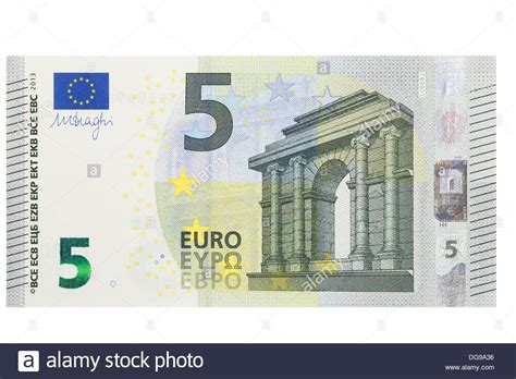 Bargeld ist das einzige gesetzliche zahlungsmittel. 5 Euro-Banknote auf weißem Hintergrund Stockfotografie - Alamy
