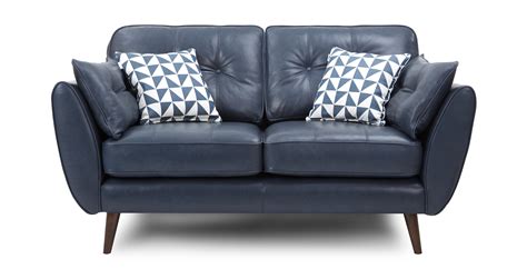 Zinc Leather 2 Seater Sofa Dfs