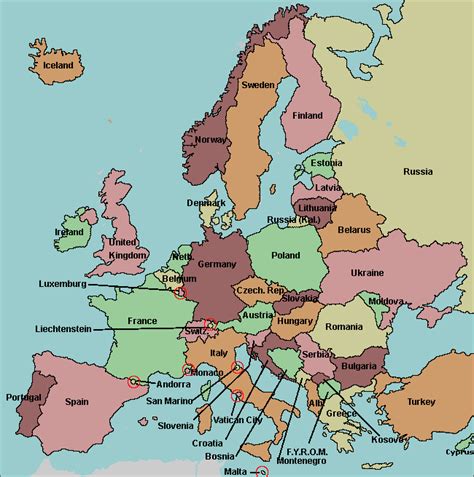 Map Of Europe With Countries Labeled Learn Something New Every Day