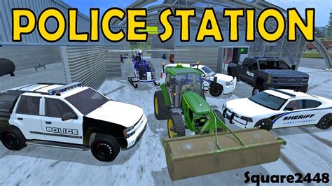 Farming Simulator 17 Building And Setting Up Police Station Youtube