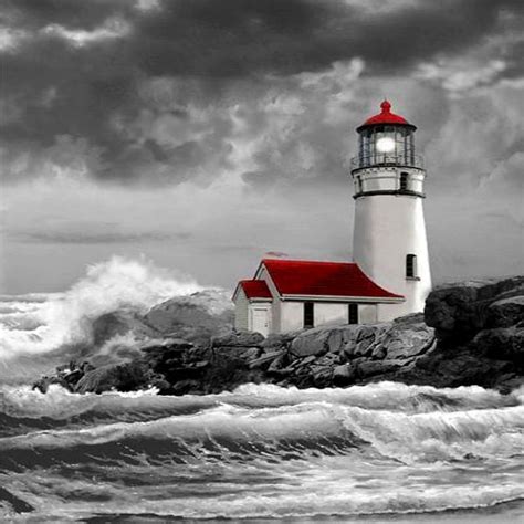 Stormy Sea Lighthouse Diamond Painting Kit With Free
