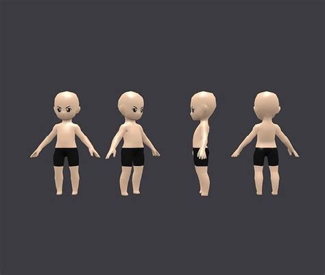 Character Base Sd Chibi 3d Model Cgtrader