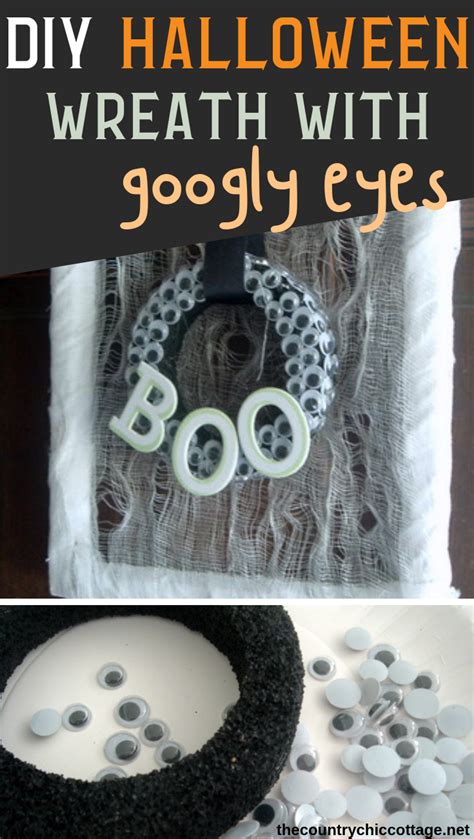 Diy Halloween Wreath With Googly Eyes Angie Holden The Country Chic