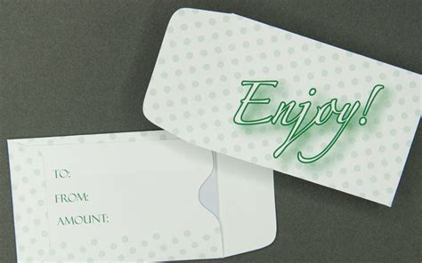 3.5x5 folded cards & envelopes. Information Packaging - Enjoy Gift Card Envelope - In-Stock Shop