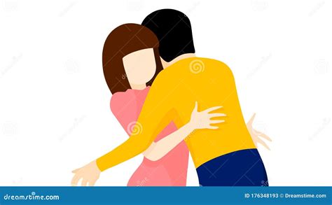 A Couple Hugging Each Other Stock Illustration Illustration Of Love