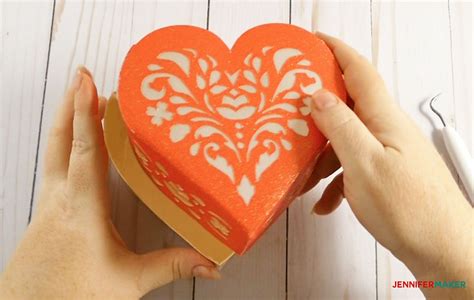 Make A Paper Heart Box To Show Your Love Heart Box Paper Heart 3d Heart