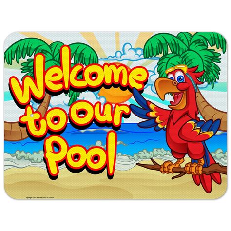 Welcome To Our Pool Sign Outdoor Pool Decor Sign