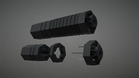 Low Poly Ak Hexagon Suppressor Download Free 3d Model By Notcplkerry