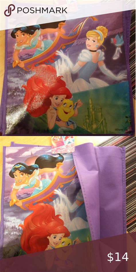 Disneys Princess Reusable Tote Bag Plastic Bag Storage Tote Bag