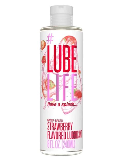 Water Based Strawberry Flavored Lubricant 8oz Flavored Lubricant Water Based Personal