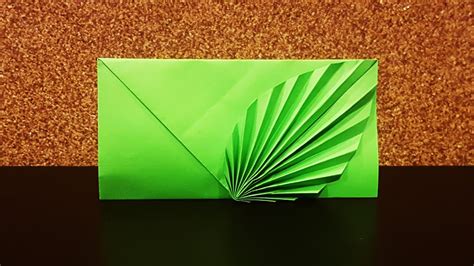 Origami Envelope With Leaf Easy Paper Craft Craft With Random Stuff