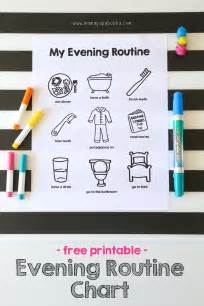 Printable Evening Routine Chart Mamapapabubba