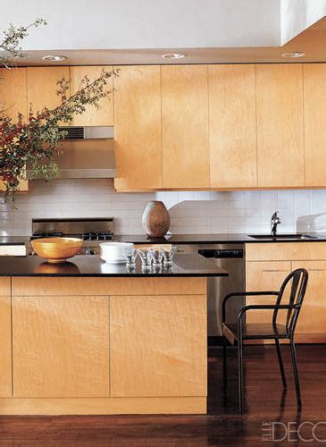 I Love These Modern Blonde Wood Kitchen Cabinets From Elle Decor