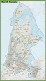 Map of North Holland with cities and towns - Ontheworldmap.com