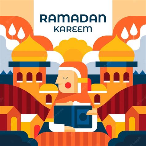 Premium Vector Flat Ramadan Illustration