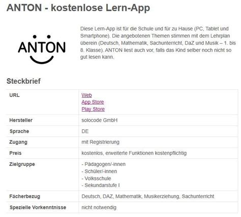 Anton Lern App Vs See