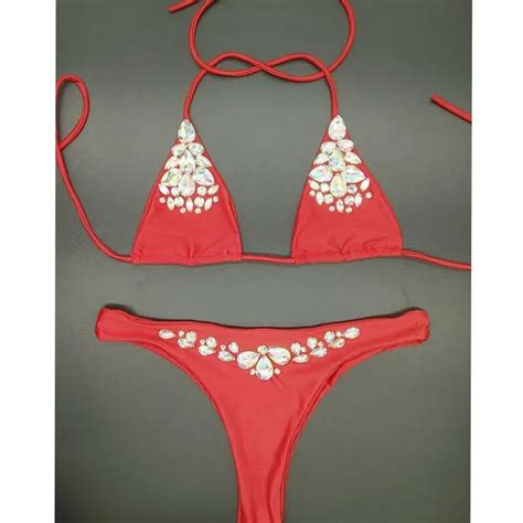2018 Venus Vacation Diamond Bikini Set New Style Sexy Women Swimwear Rhinestone Bathing Suit