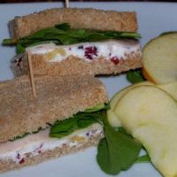 Turkey Cranberry Walnut Cream Cheese Tea Sandwiches Recipe Ziplist